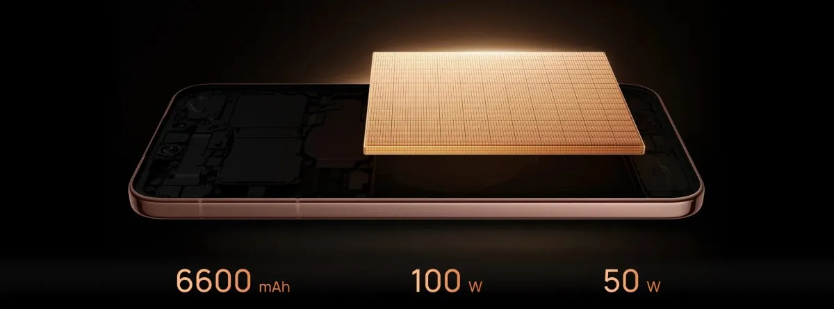 شريحة البطارية والشحن: 6600mAh و100W سلكي و50W لاسلكي – المصدر: GSMArena